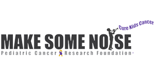 The logo for the make some noise pediatric cancer research foundation