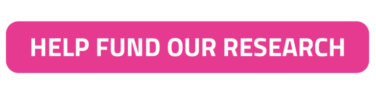 A pink button that says `` help fund our research '' on a white background.