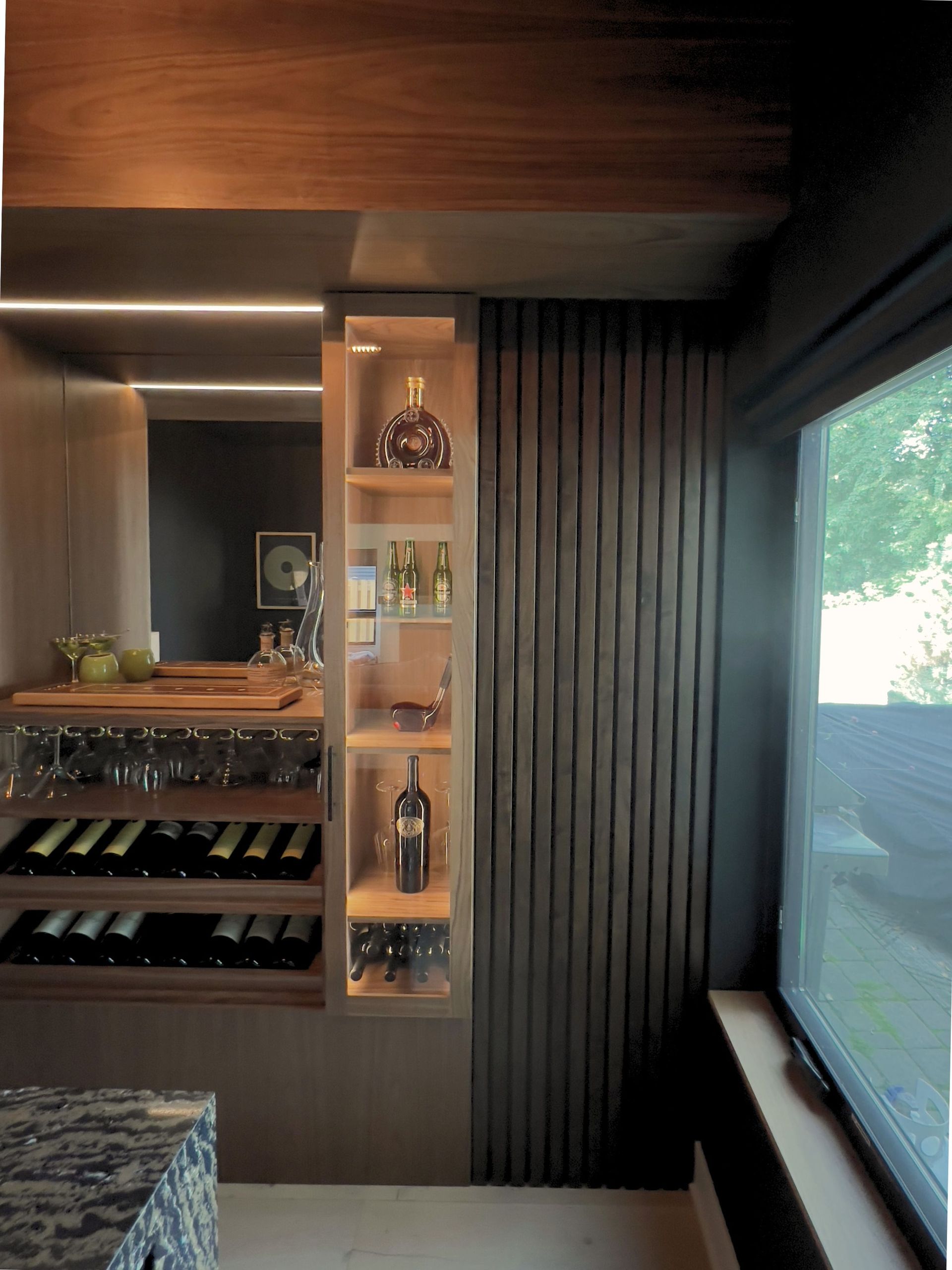 Luxury Custom Bar With Vertical Slat (Luxe Collection)
