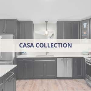 Painted Casa Collection cabinetry by Twin River Cabinets featuring smooth paint-grade cabinet doors and timeless kitchen design.