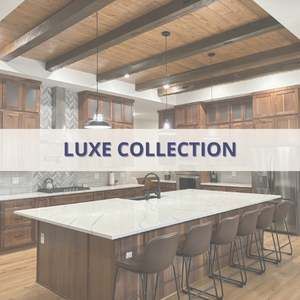 Luxury White Oak and Walnut cabinetry from the Luxe Collection by Twin River Cabinets with refined custom craftsmanship.