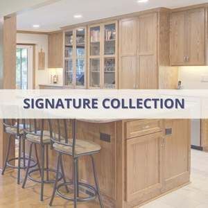 Custom wood cabinetry from the Signature Collection by Twin River Cabinets featuring premium hardwoods and custom finishes.