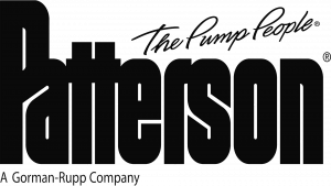 Patterson logo in black and white with “The Pump People” and “A Gorman-Rupp Company” text