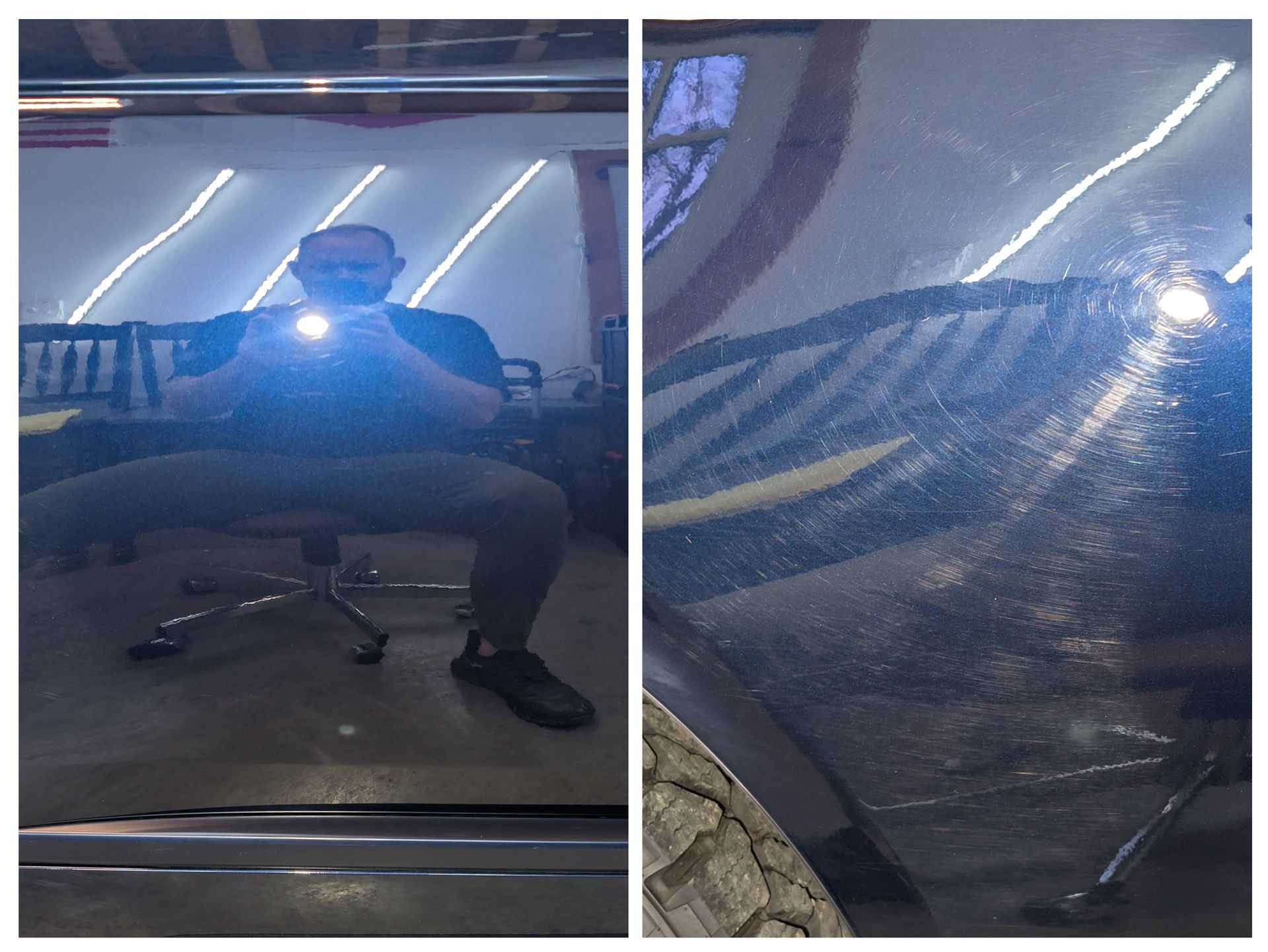 Before and after paint correction