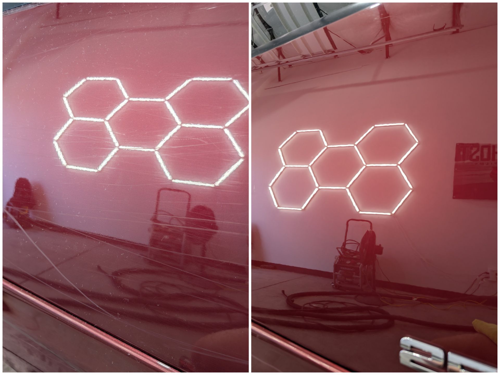 Before and after paint correction
