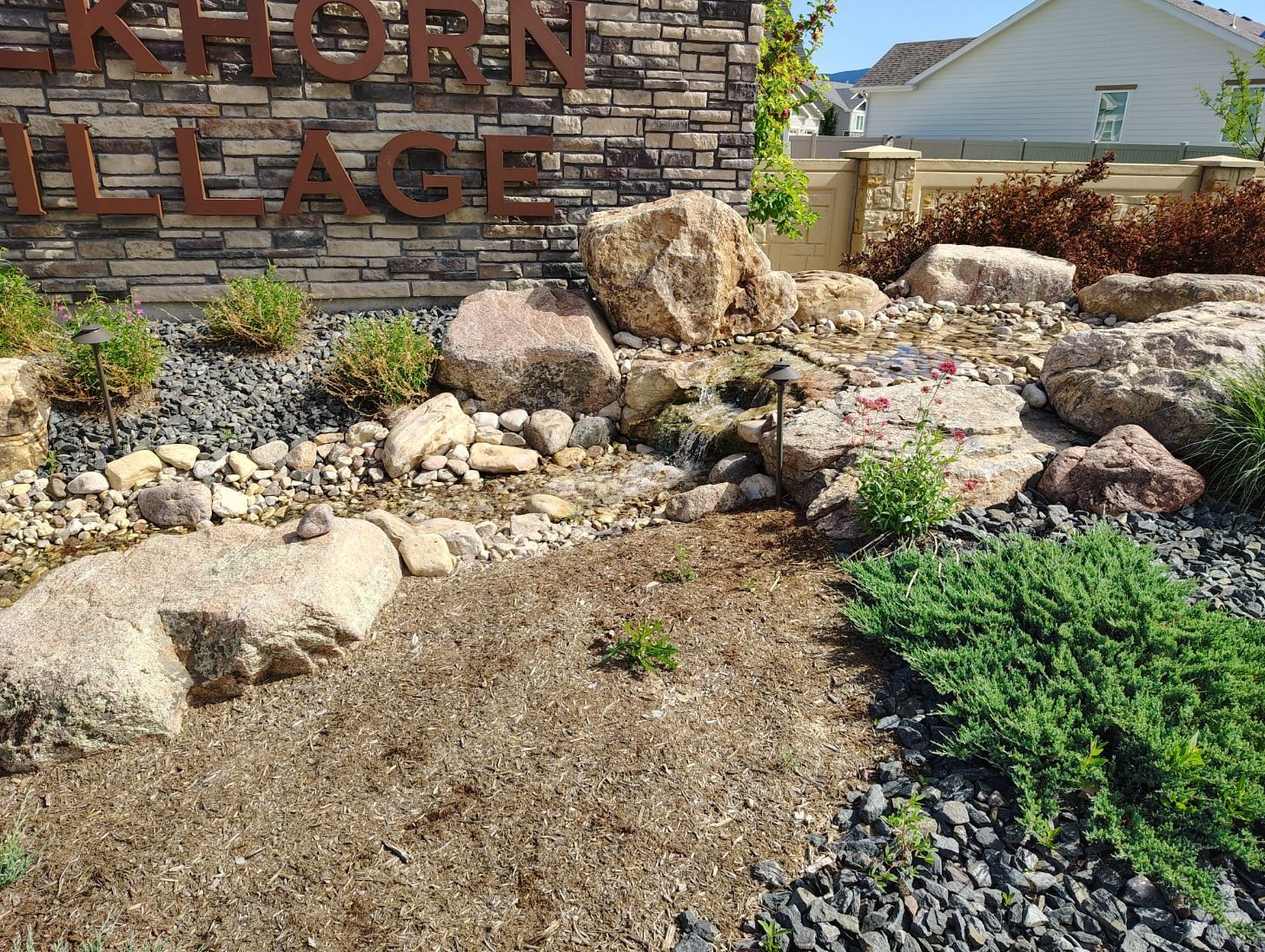 A stone sign for 