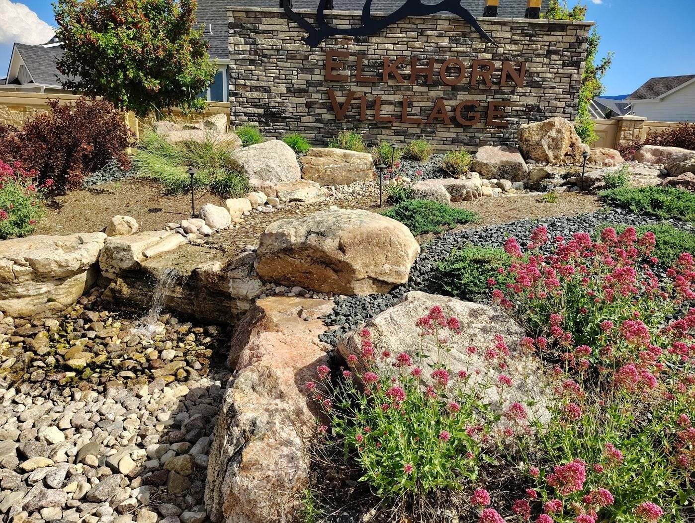 A stone sign for 