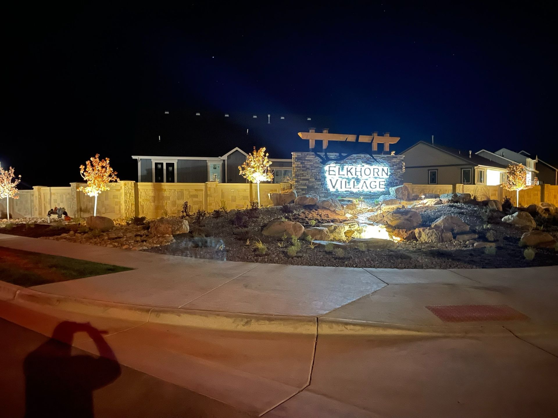 Illuminated entrance sign for 