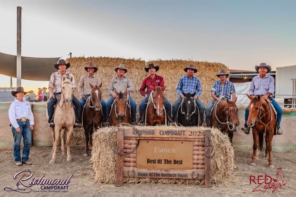 A Little Girl Is Standing In Front Of A Tent That Says Emmett Technique — Jono Battle Equine Services In Walkamin, QLD
