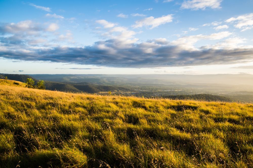 A Grassy Hillside With A Blue Sky And Clouds In The Background — Jono Battle Equine Services In Toowoomba, QLD