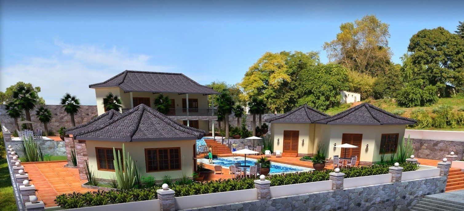 Closer view of 3D model of house — Honolulu, HI — DRAFTECHi LLC