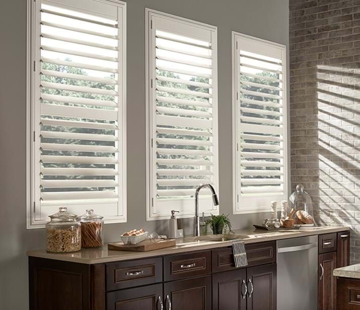A Kitchen With White Blinds — Southern Blinds & Awnings In Wilton NSW