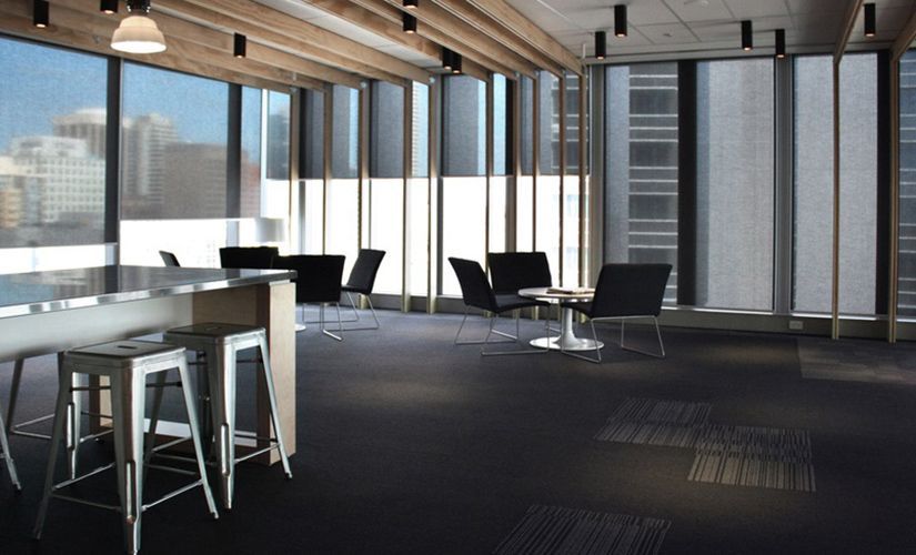 Motorised Roller Blinds Enhance Office Ambiance — Southern Blinds & Awnings In Balaclava NSW