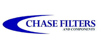 Chase Filters and Components logo with blue arc over text.