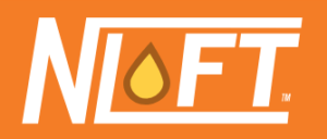 NФT logo with orange drop icon on white background
