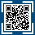A qr code is being scanned on a blue background.