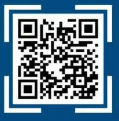 A qr code is being scanned on a blue background.