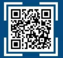 A qr code is being scanned on a blue background.