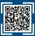 A qr code is being scanned on a blue background.