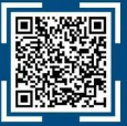 A qr code is being scanned on a blue background.