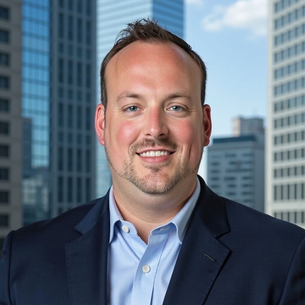 A man in a suit and tie is smiling for the camera.