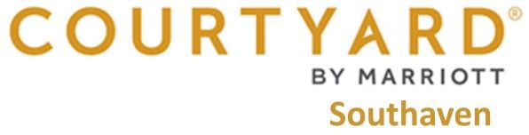 Courtyard by marriott southaven logo on a white background
