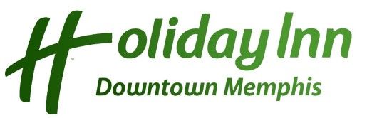 A green and white logo for holiday inn downtown memphis