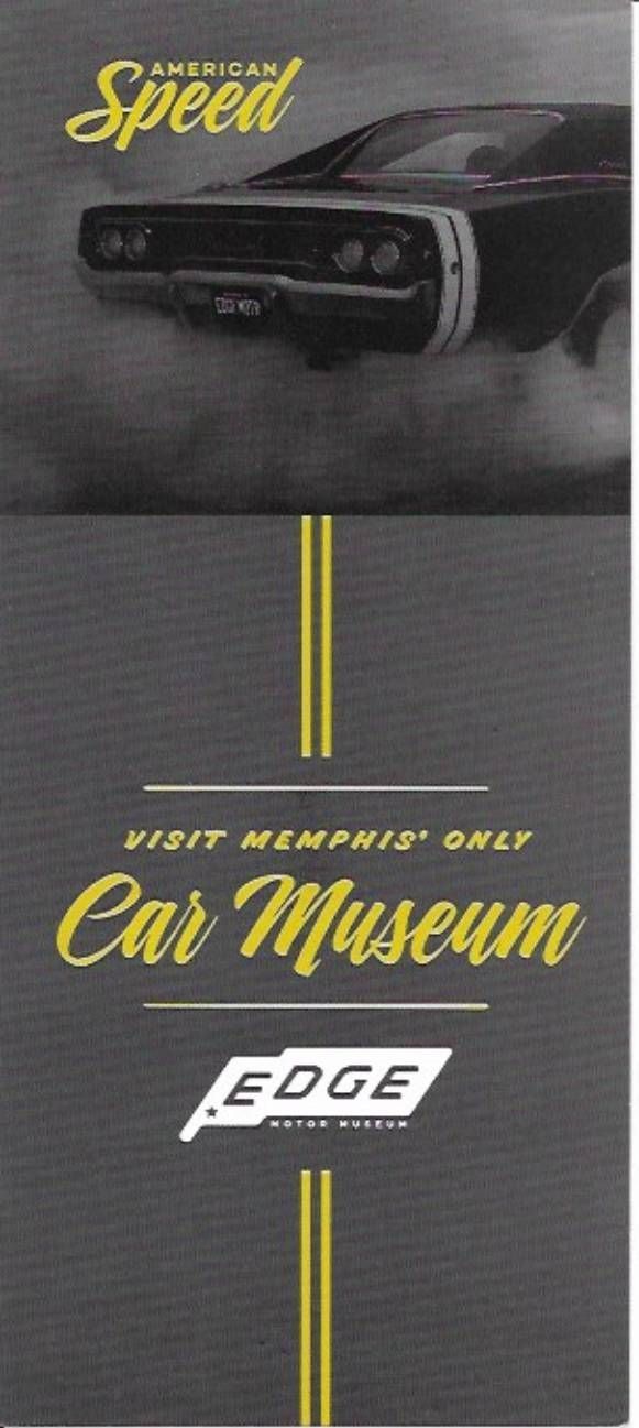 A brochure for the memphis speed car museum
