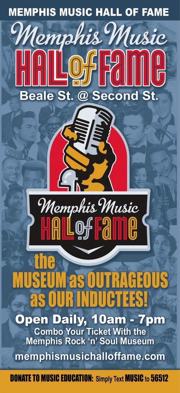 A poster for the memphis music hall of fame