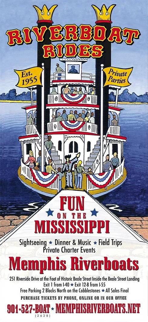 A poster for riverboat rides in mississippi