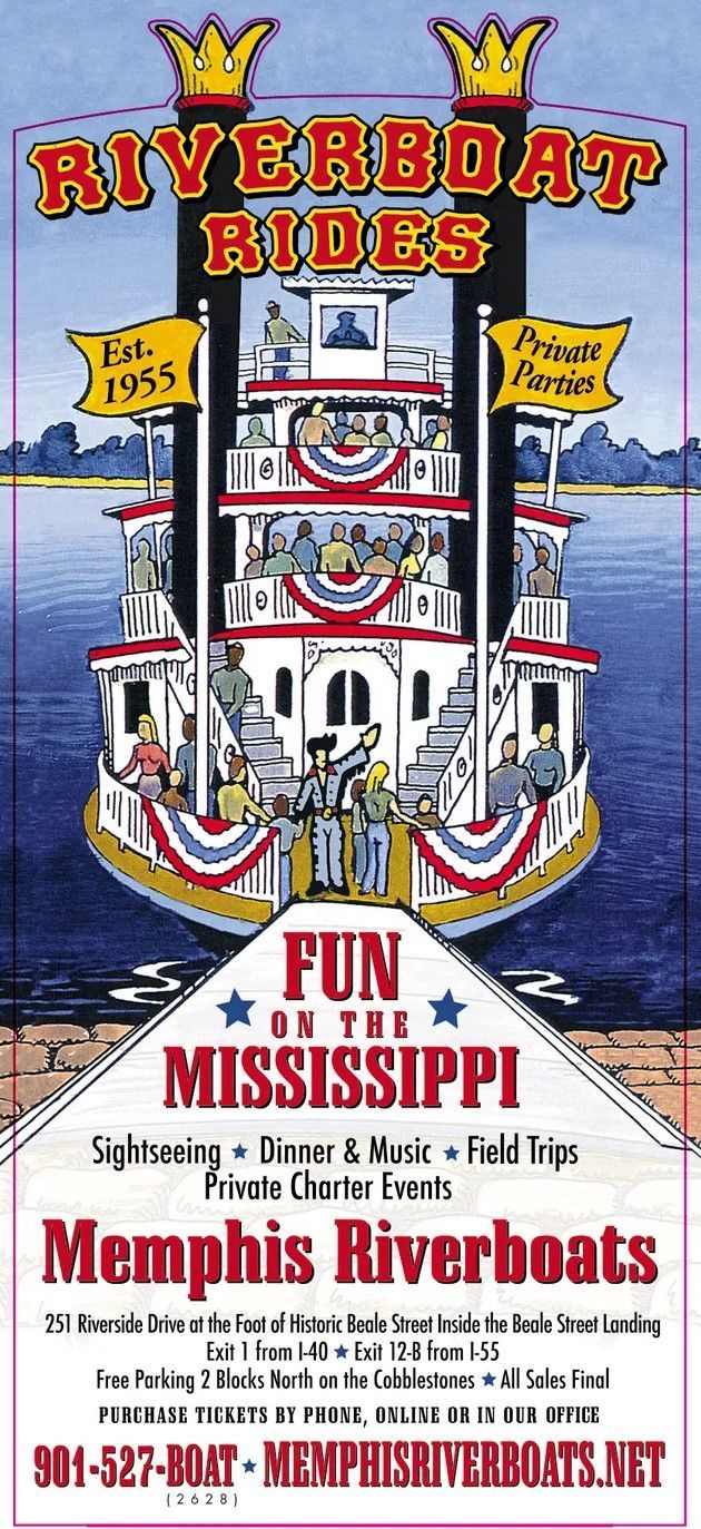 A poster for riverboat rides in mississippi