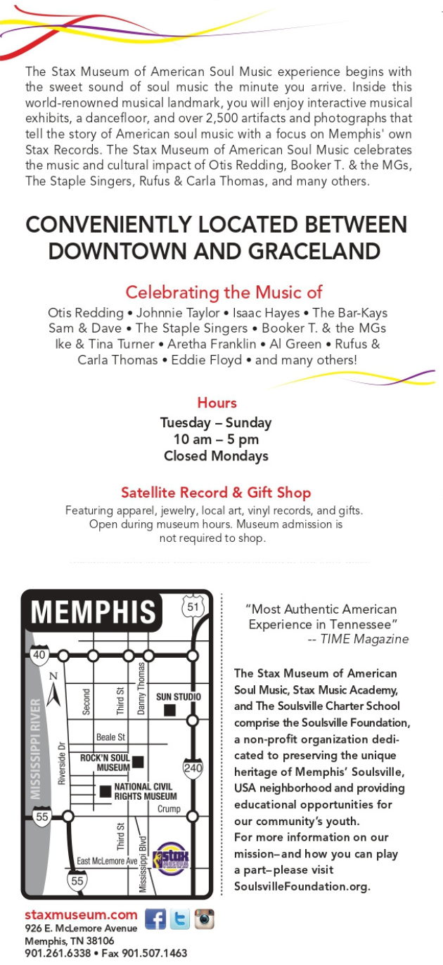An advertisement for a convention located between downtown and graceland.