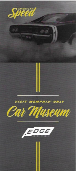 An advertisement for the edge car museum in memphis