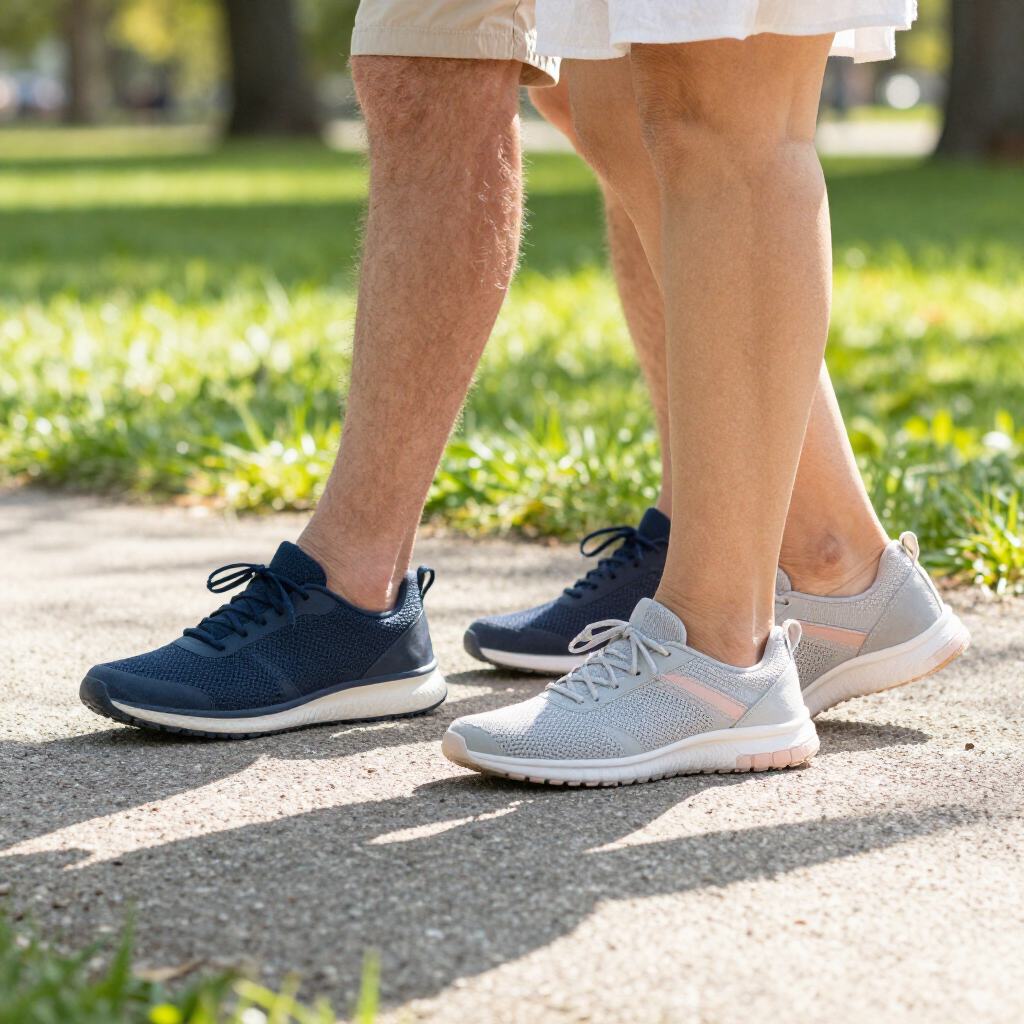 Senior patient consulting with a podiatrist