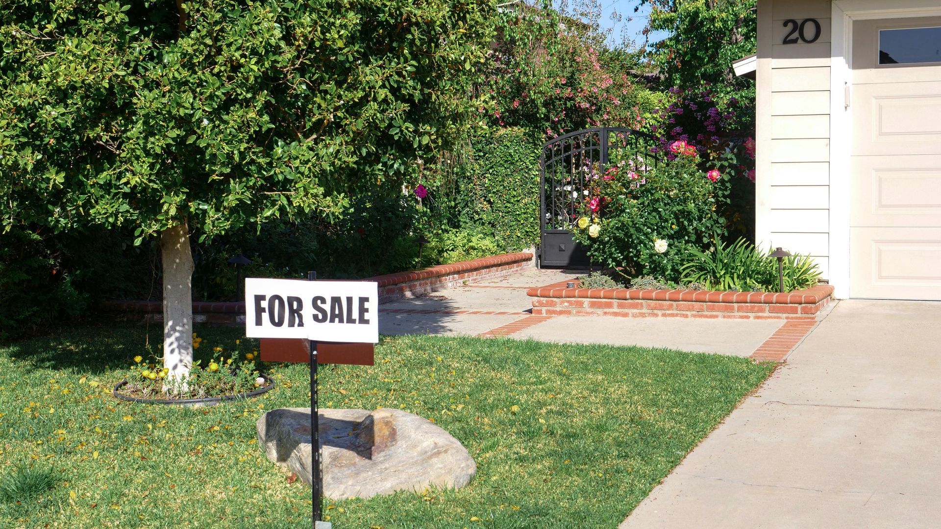 A house exterior with a 
