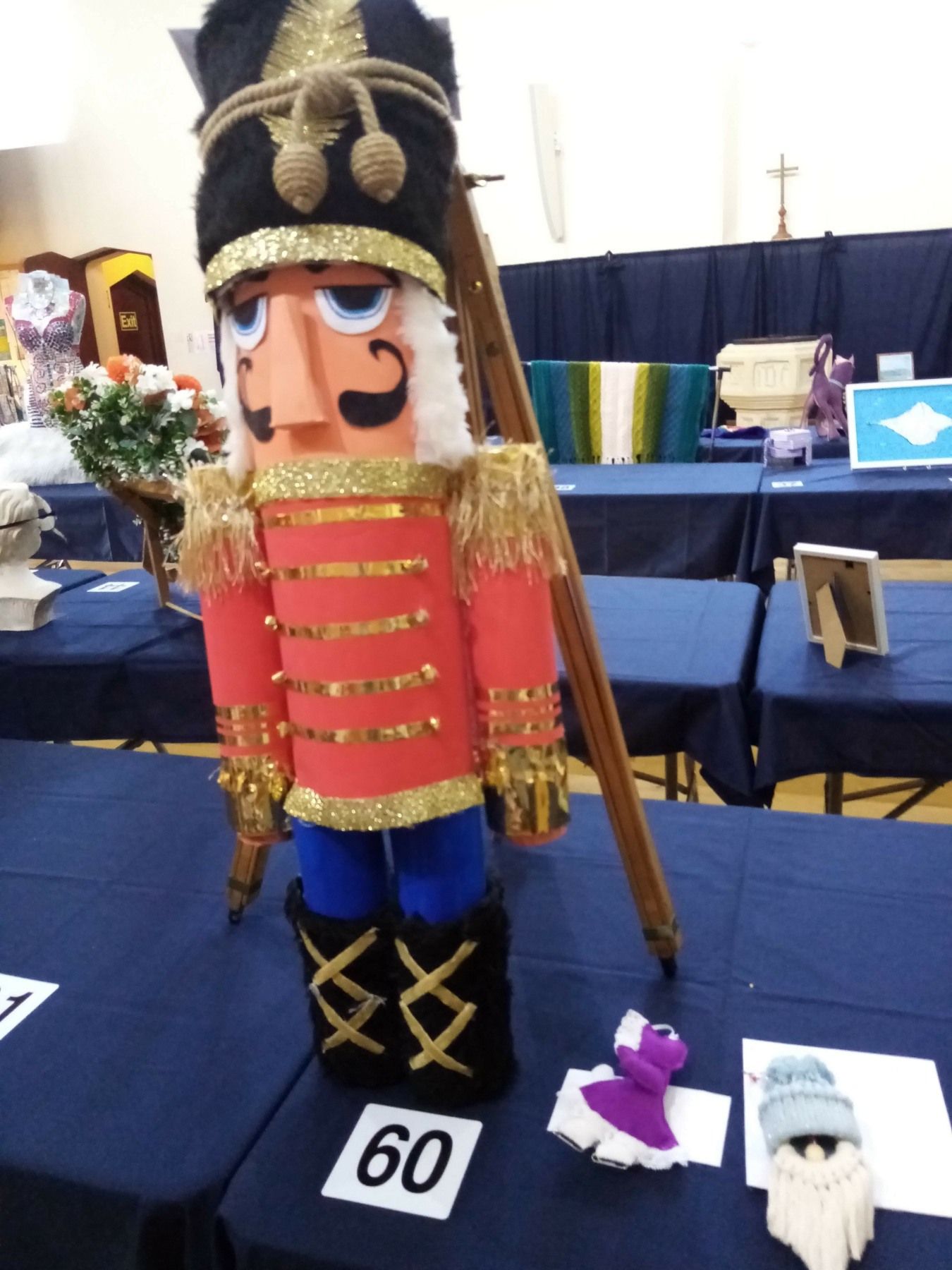 A nutcracker with the number 60 on it