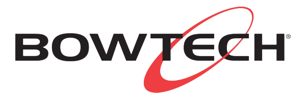 BOWTECH logo in black text with a red swoosh oval around the letters.