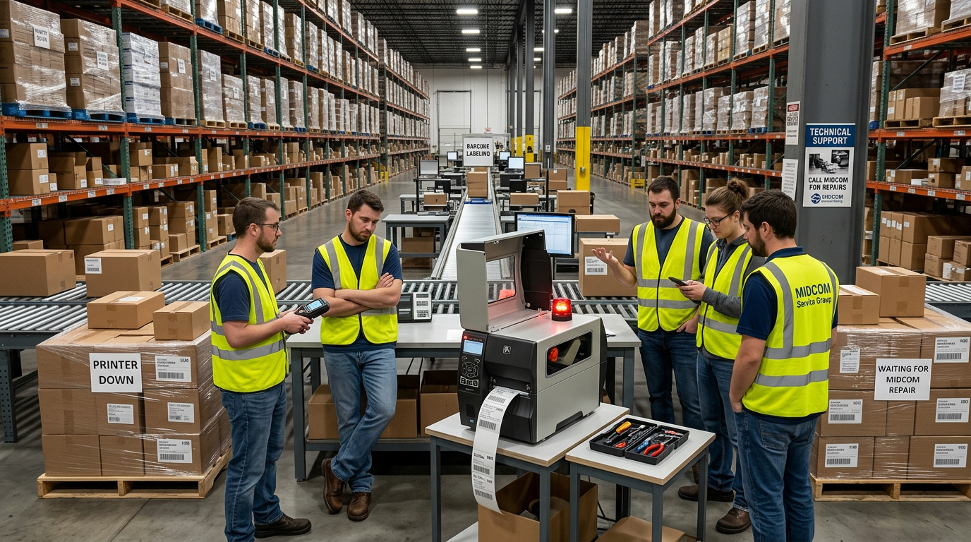downed thermal barcode label printers