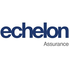 Logo d'Echelon Assurance en bleu foncé et gris sur fond blanc