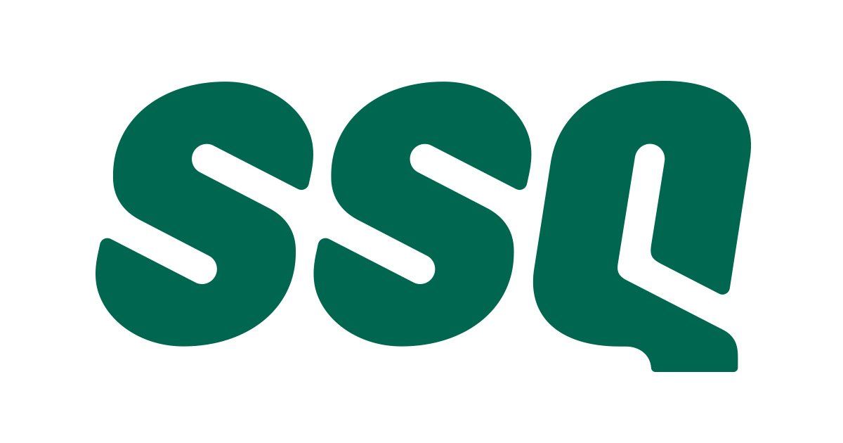 Logo « SSQ » stylisé en vert sur fond blanc