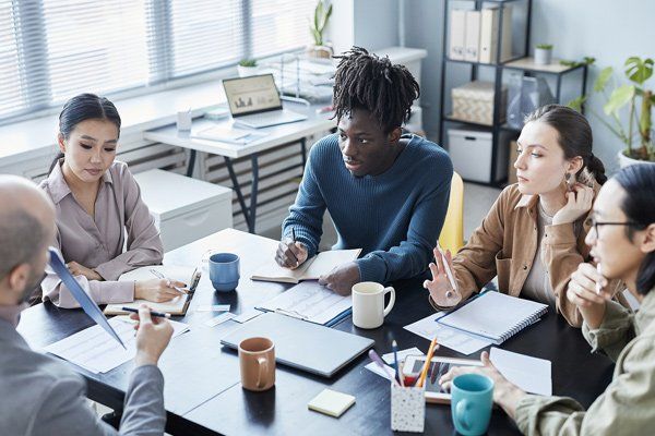 A meeting of diverse people