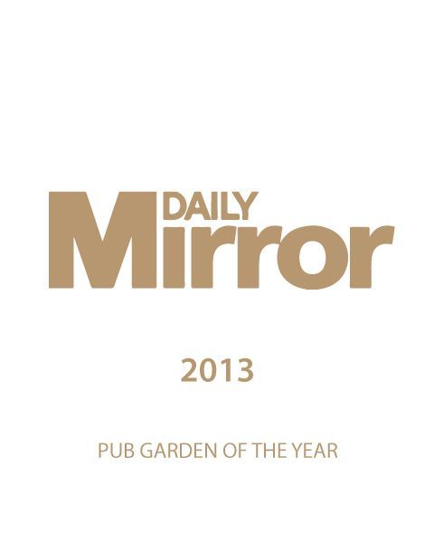 A daily mirror logo for 2013 pub garden of the year