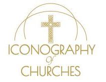 The logo for iconography of churches has a cross on it.