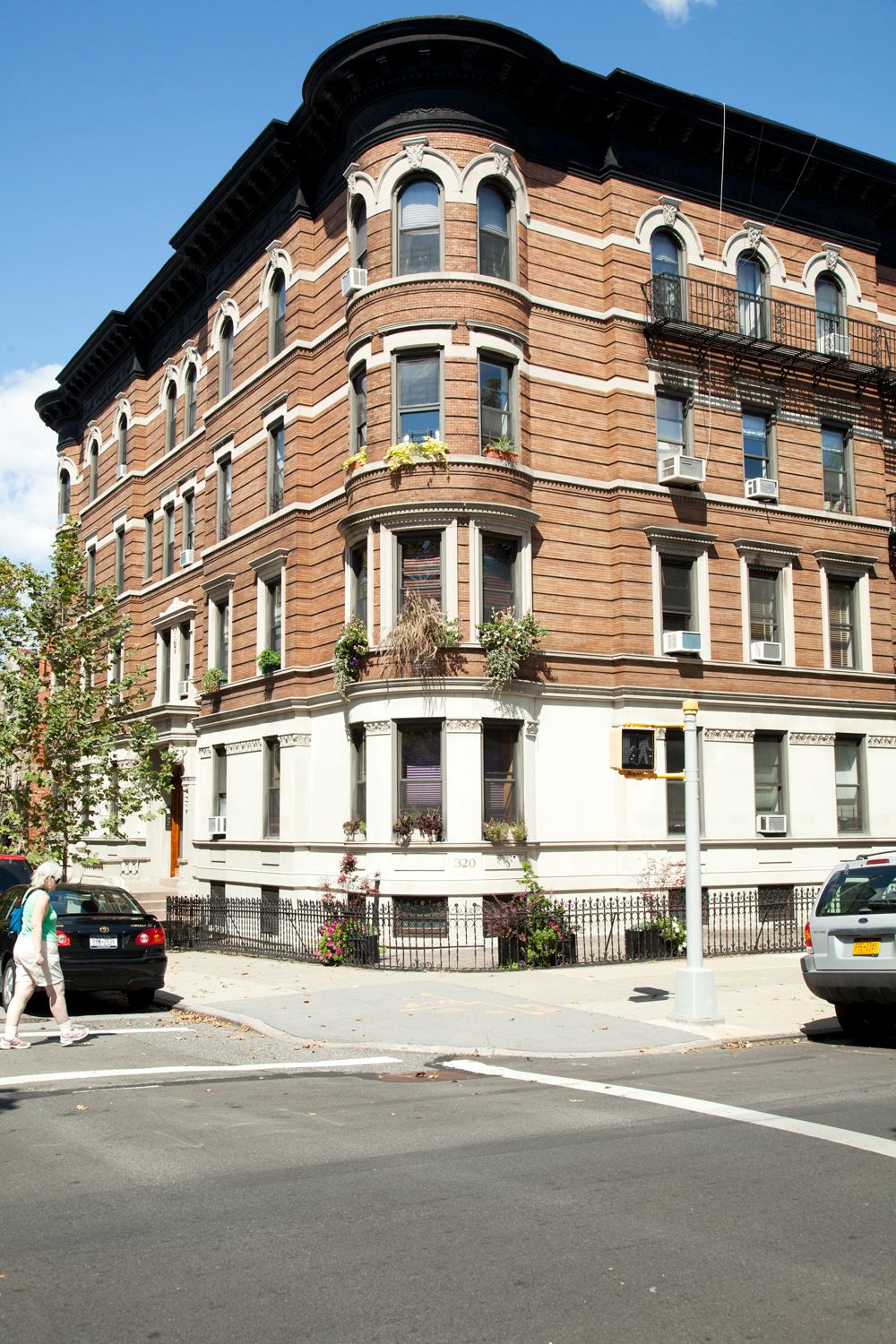 A building with a lot of windows and a fire escape
