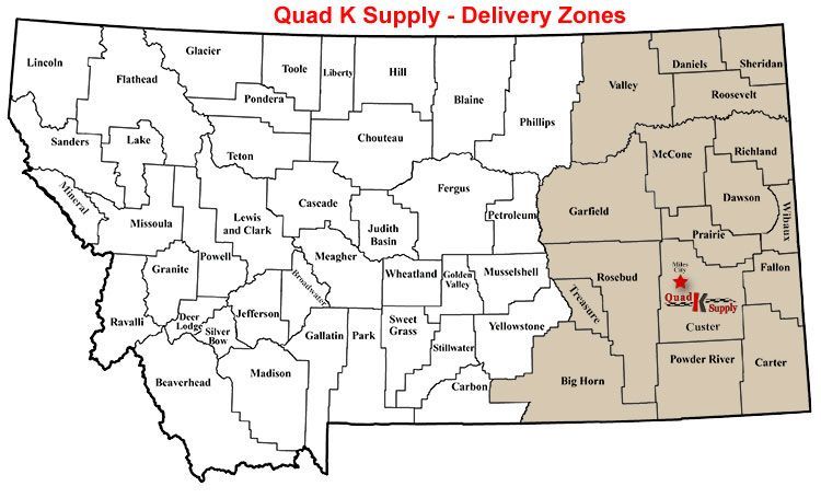 A Map - Miles City, MT- Quad K Supply A Map - Miles City, MT- Quad K Supply
