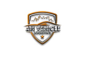 A logo for ah vehicle logistics with a shield and a star