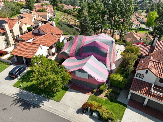 house in a tent