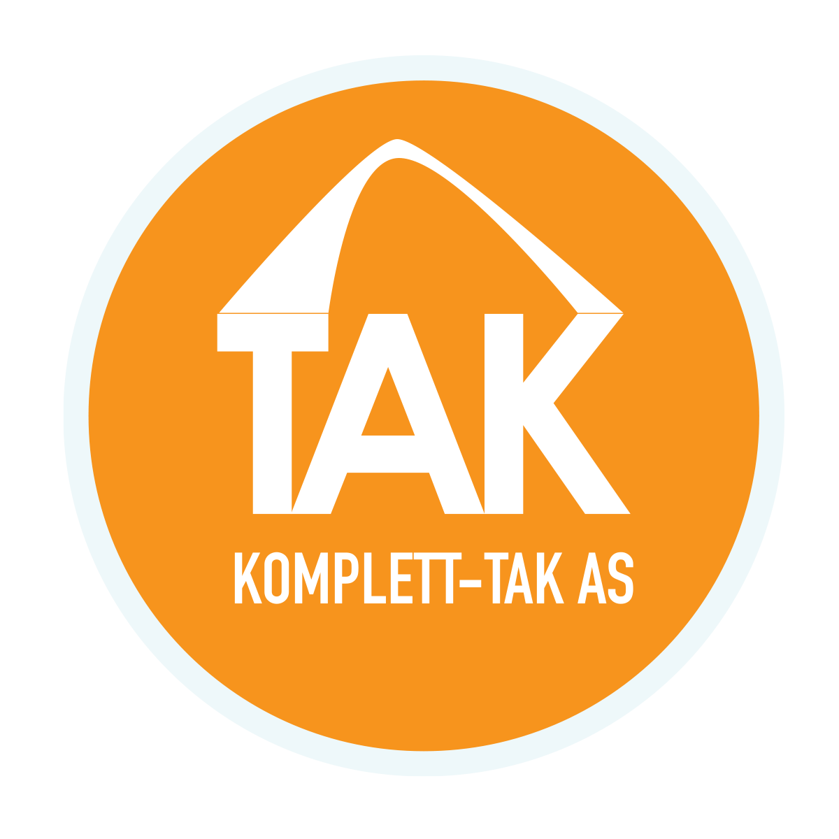 An orange circle with the word tak on it