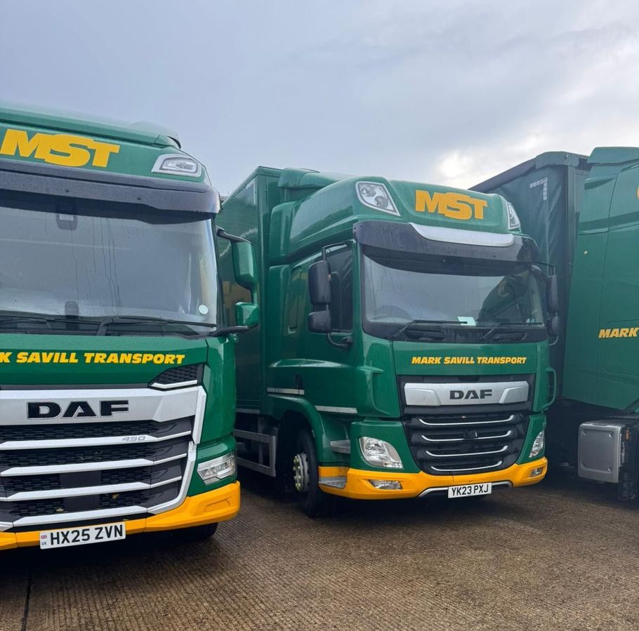 Three Mark Savill Transport vehicles