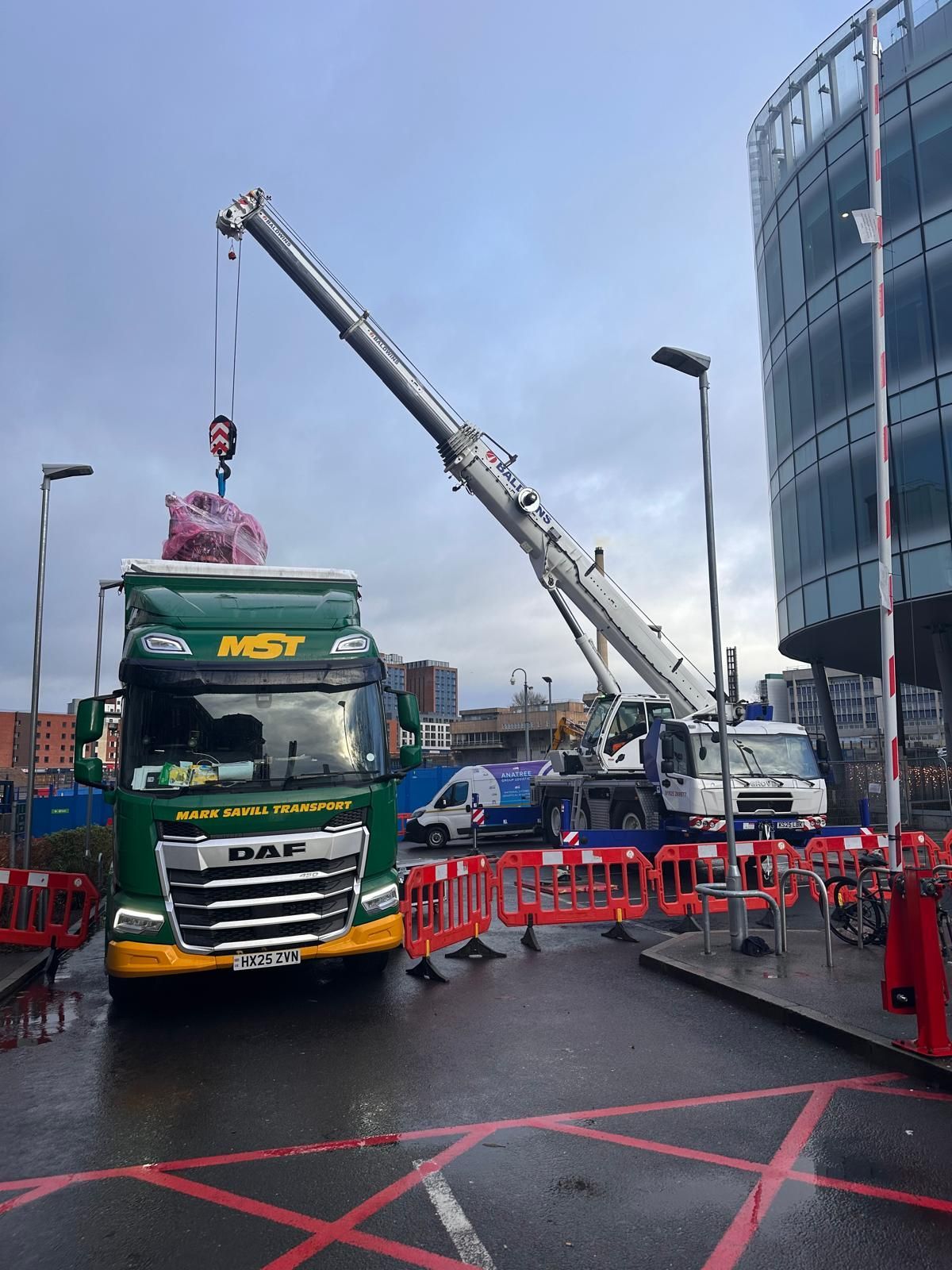 HIAB unloading lorry